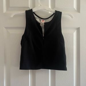 Sports crop racer back tank